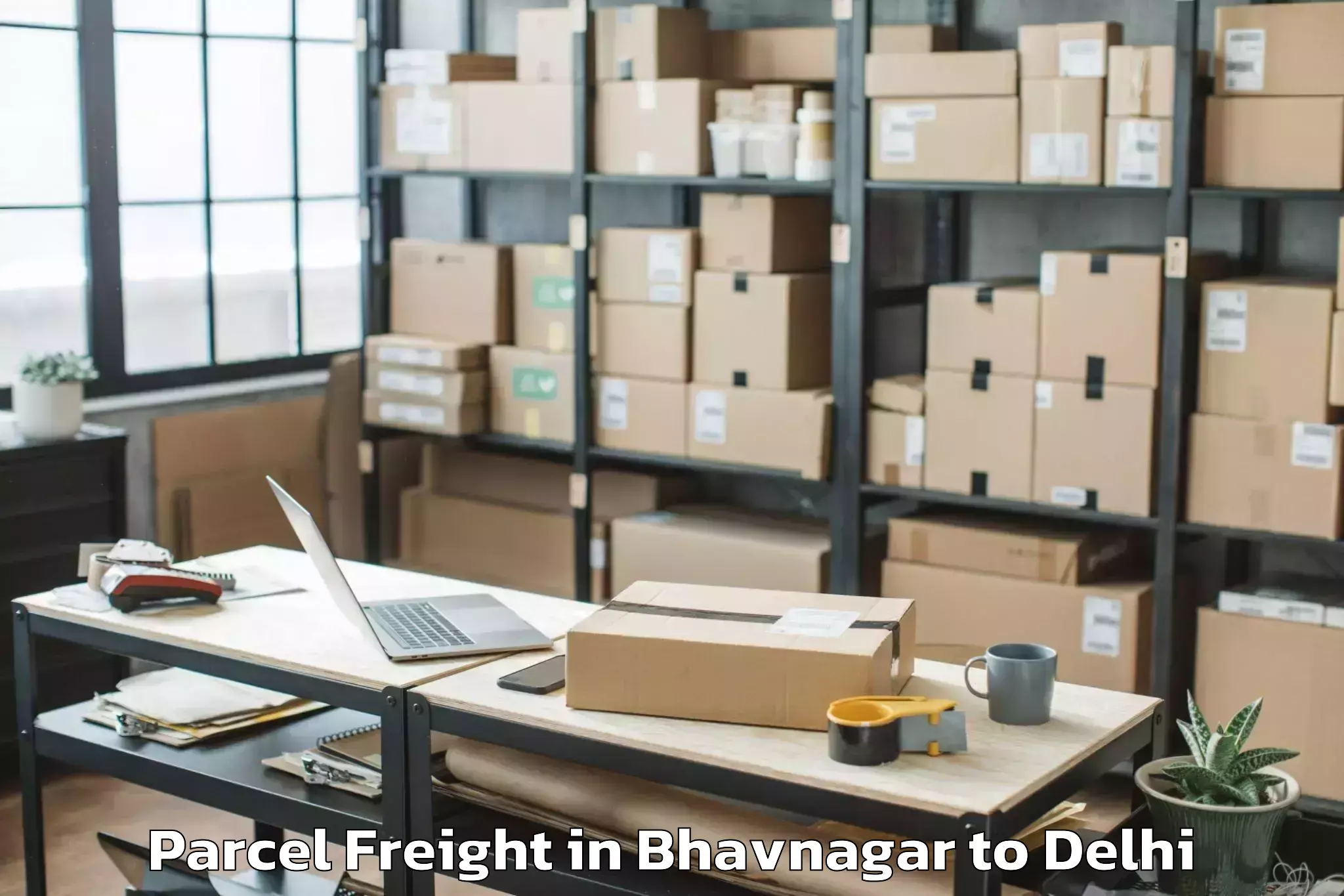 Easy Bhavnagar to D Mall Pitampura Parcel Freight Booking